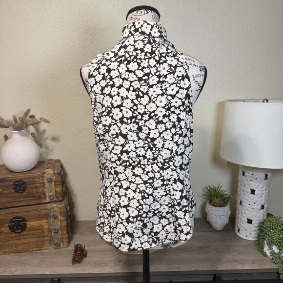 Lauren Ralph Lauren Floral Silk Ruffle Blouse Size L Pet Classic Preppy Y2k - Picture 4 of 7